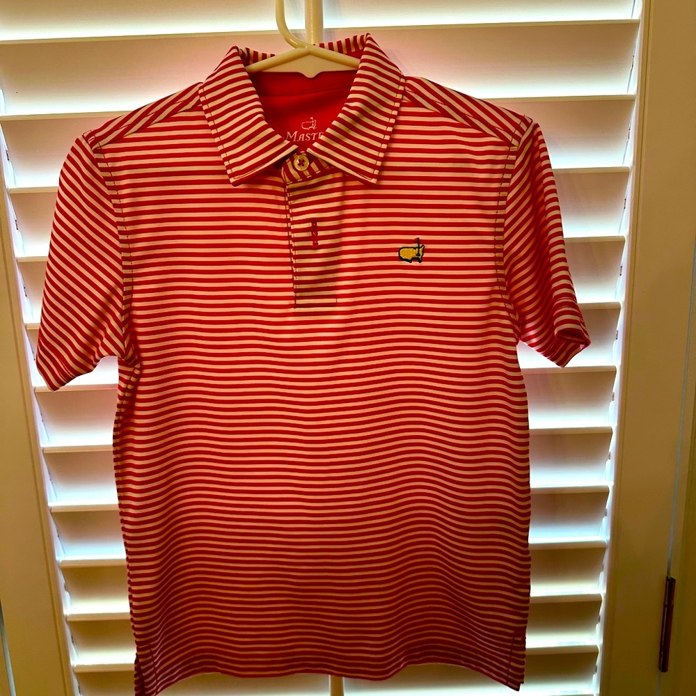 Masters, boys, 4t, pink/white stripe, EUC